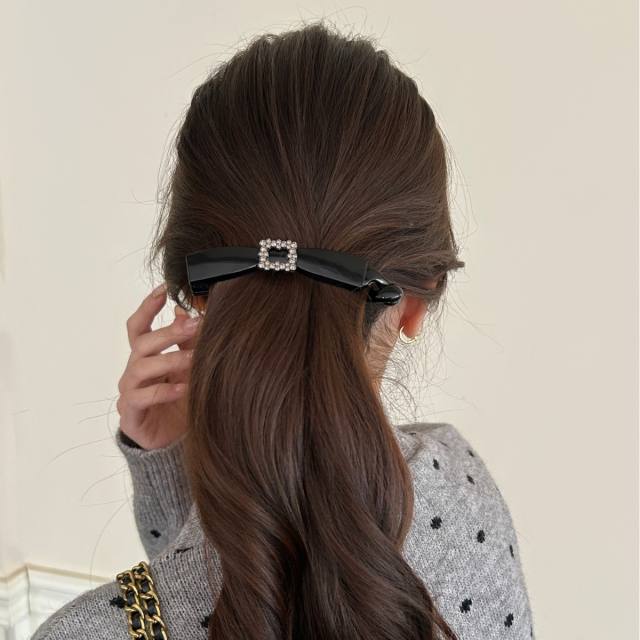Elegant rhinestone easy match banana hair clips