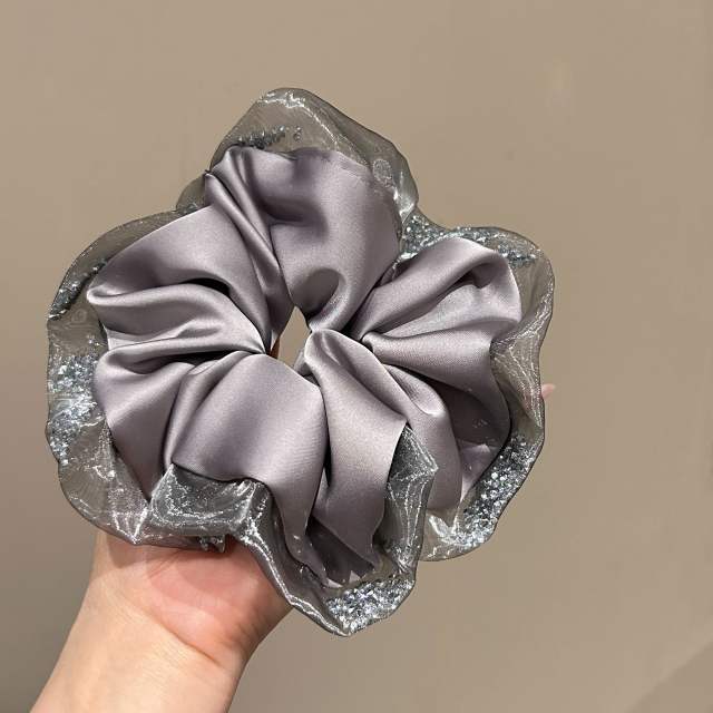 Elegant satin large size scrunchies for women