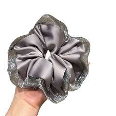 Elegant satin large size scrunchies for women