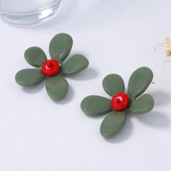 Easy match big size flower earrings