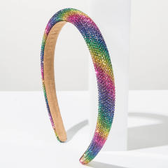 Korean fashion rainbow color diamond headband for women