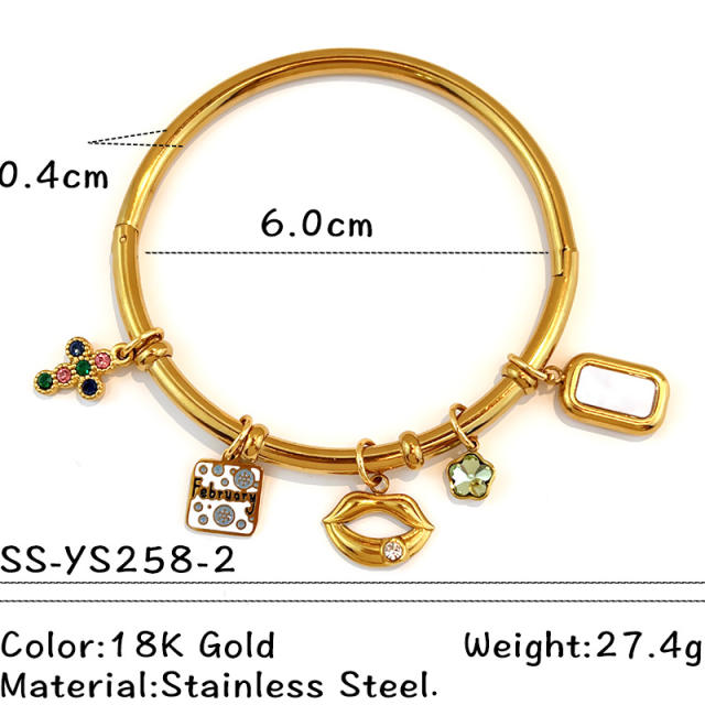18KG hot sale stainless steel bangle bracelet charm bangle