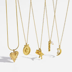 Easy match 18KG pendant necklace stainless steel necklace