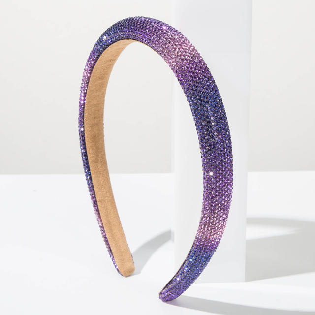 Korean fashion rainbow color diamond headband for women