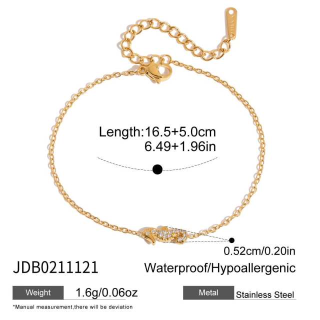 18KG holiday styel full diamond shell seahorse stainless steel necklace bracelet set