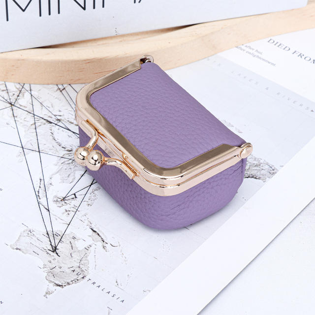 Jewelry Bag Genuine Leather Mini Ring Necklace Earrings Jewelry Box for Women