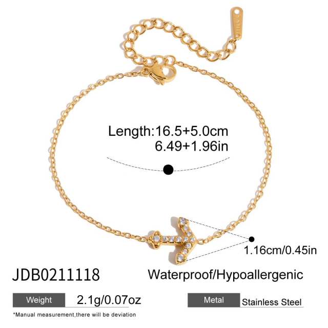 18KG holiday styel full diamond shell seahorse stainless steel necklace bracelet set