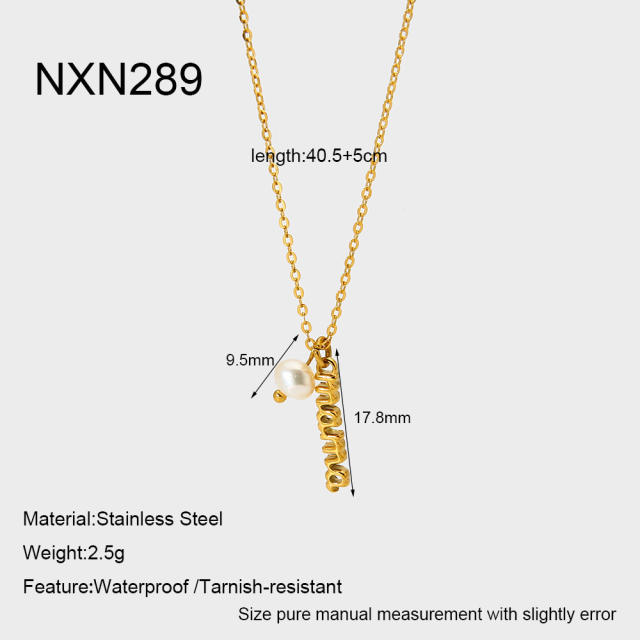 Easy match 18KG pendant necklace stainless steel necklace