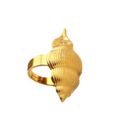 Stainless steel ring light luxury  holiday style conch rings