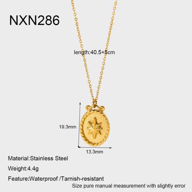 Easy match 18KG pendant necklace stainless steel necklace