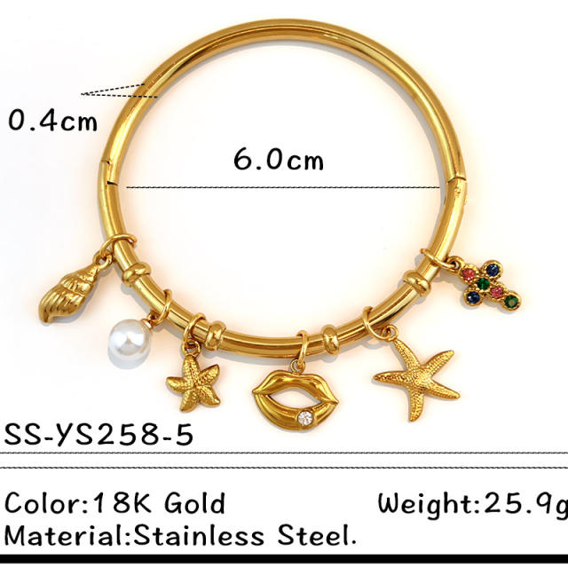 18KG hot sale stainless steel bangle bracelet charm bangle