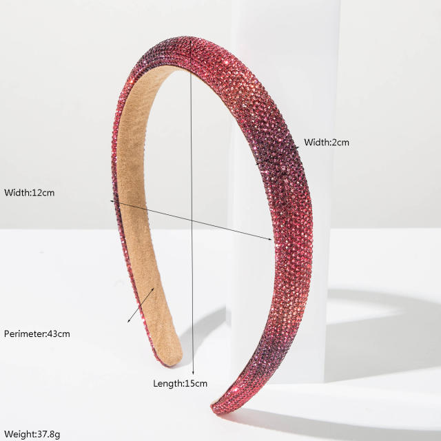 Korean fashion rainbow color diamond headband for women