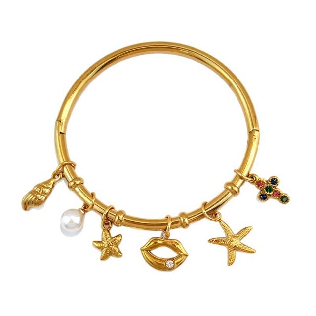 18KG hot sale stainless steel bangle bracelet charm bangle