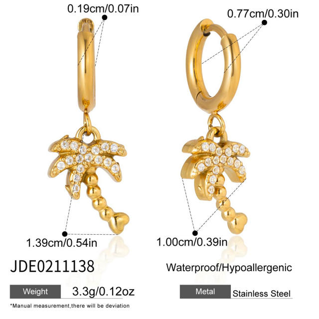 18KG holiday styel full diamond shell seahorse stainless steel necklace bracelet set