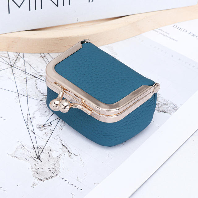 Jewelry Bag Genuine Leather Mini Ring Necklace Earrings Jewelry Box for Women