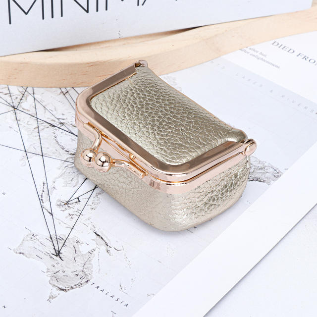 Jewelry Bag Genuine Leather Mini Ring Necklace Earrings Jewelry Box for Women