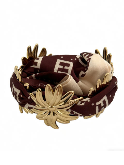 Popular Hollow Ring Stainless Steel Bracelet Flower Copper Coin Bohemian Silk Scarf Wrapped Hand Jewelry Set