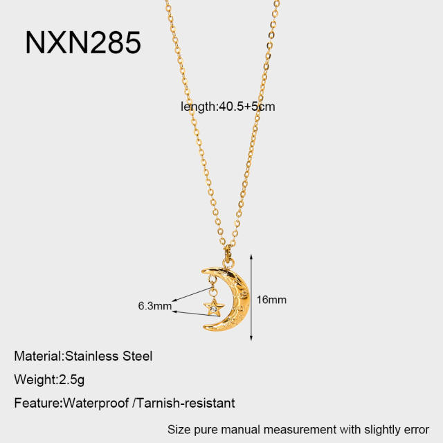 Easy match 18KG pendant necklace stainless steel necklace