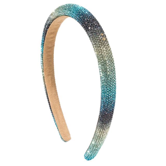 Korean fashion rainbow color diamond headband for women