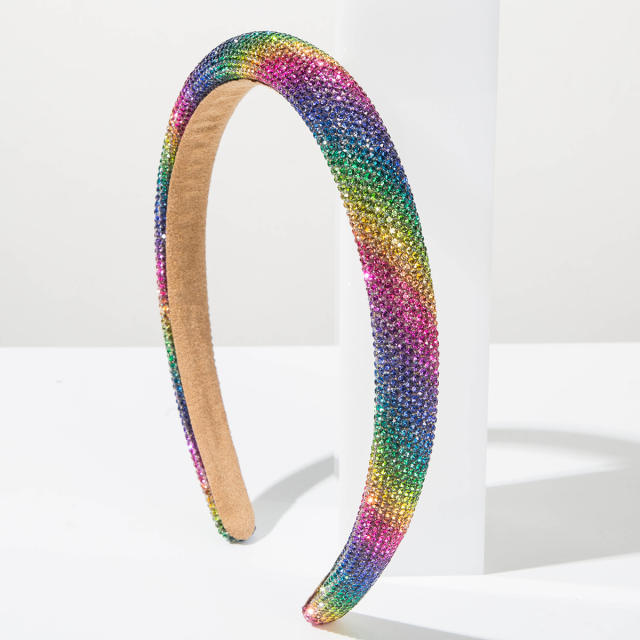 Korean fashion rainbow color diamond headband for women