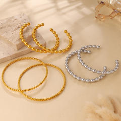 Basic easy match stackable bangle stainelss steel bangle bracelet