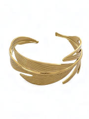 Summer gold color starfish pearl bead scarf bangle bracelet stainless steel bangle