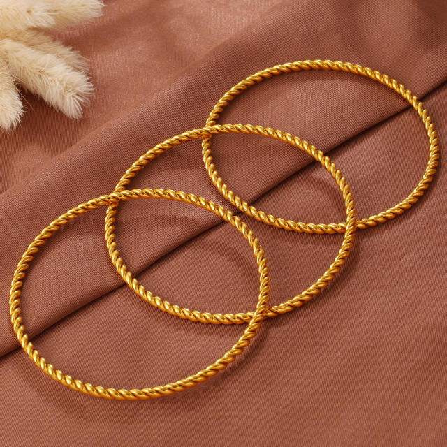 Basic easy match stackable bangle stainelss steel bangle bracelet
