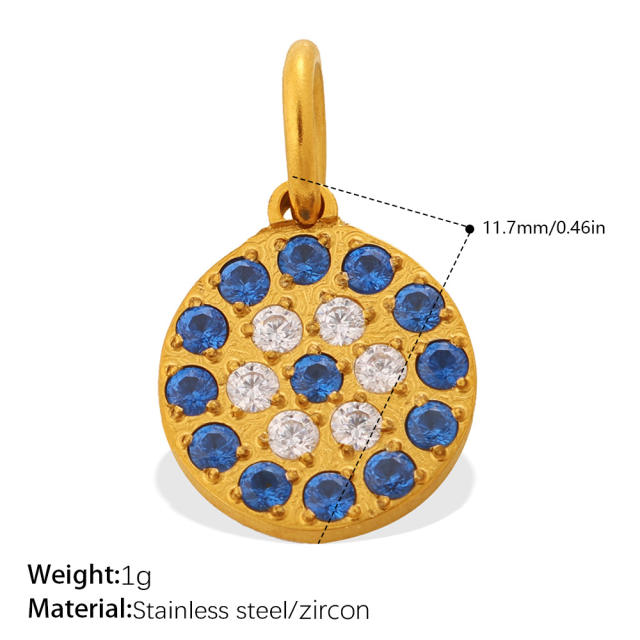 Diamond sunflower tree multi element stainless steel charm diy jewelry accessory