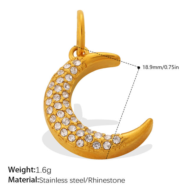 Diamond sunflower tree multi element stainless steel charm diy jewelry accessory