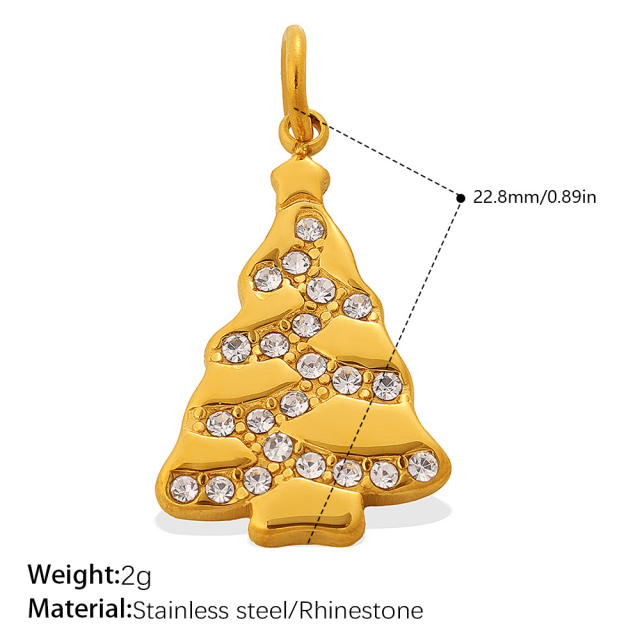Diamond sunflower tree multi element stainless steel charm diy jewelry accessory