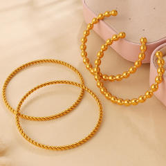 Basic easy match stackable bangle stainelss steel bangle bracelet