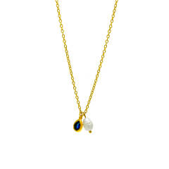 Elegant waterpearl birthstone pendant stainless steel necklace dainty necklace