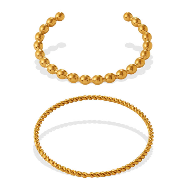 Basic easy match stackable bangle stainelss steel bangle bracelet