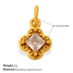 Diamond sunflower tree multi element stainless steel charm diy jewelry accessory