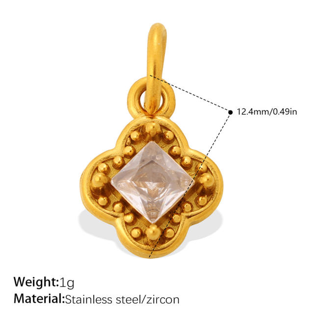 Diamond sunflower tree multi element stainless steel charm diy jewelry accessory