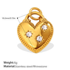 18KG diamond lock stainless steel accessory DIY jewelry charm pendant