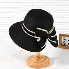 Summer elegant bow straw hat sun hat