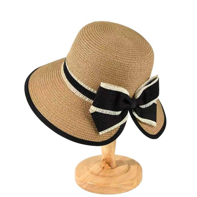 Summer elegant bow straw hat sun hat