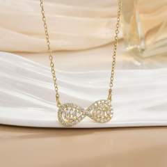Necklace Women's Unlimited Eight-character Pendant Necklace Stainless steel chain necklace infinity necklace