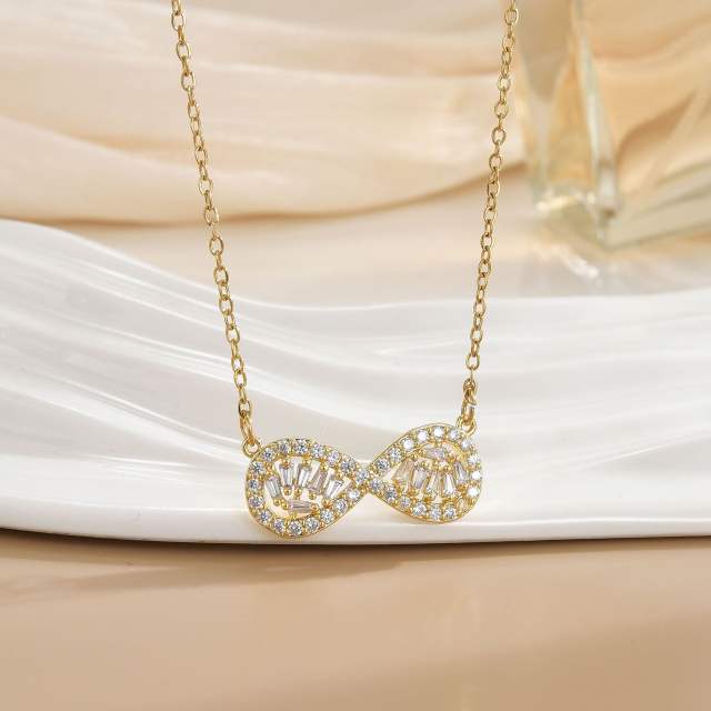 Necklace Women's Unlimited Eight-character Pendant Necklace Stainless steel chain necklace infinity necklace