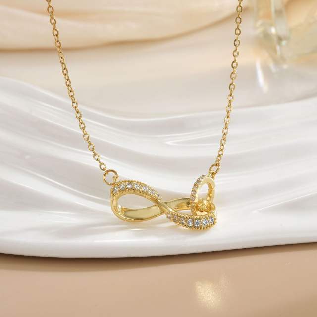 Necklace Women's Unlimited Eight-character Pendant Necklace Stainless steel chain necklace infinity necklace