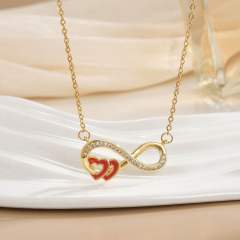 Necklace Women's Unlimited Eight-character Pendant Necklace Stainless steel chain necklace infinity necklace