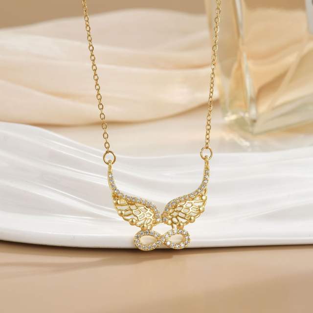 Necklace Women's Unlimited Eight-character Pendant Necklace Stainless steel chain necklace infinity necklace