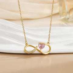 Necklace Women's Unlimited Eight-character Pendant Necklace Stainless steel chain necklace infinity necklace