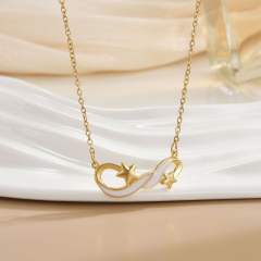 Necklace Women's Unlimited Eight-character Pendant Necklace Stainless steel chain necklace infinity necklace