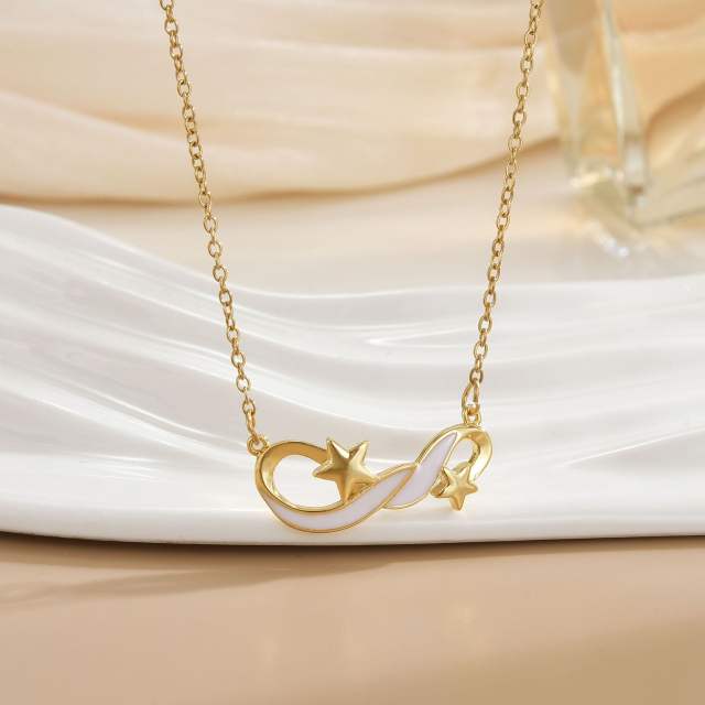 Necklace Women's Unlimited Eight-character Pendant Necklace Stainless steel chain necklace infinity necklace