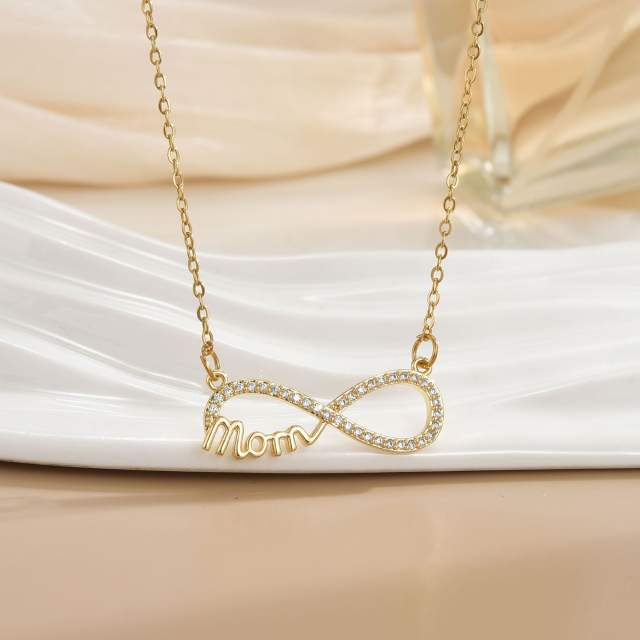 Necklace Women's Unlimited Eight-character Pendant Necklace Stainless steel chain necklace infinity necklace