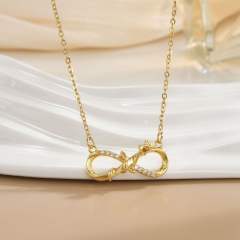 Necklace Women's Unlimited Eight-character Pendant Necklace Stainless steel chain necklace infinity necklace