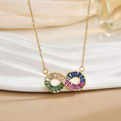 Necklace Women's Unlimited Eight-character Pendant Necklace Stainless steel chain necklace infinity necklace
