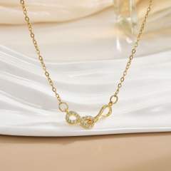 Necklace Women's Unlimited Eight-character Pendant Necklace Stainless steel chain necklace infinity necklace